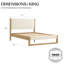 Maura Upholstered Cream Boucle Bed Frame-997666543