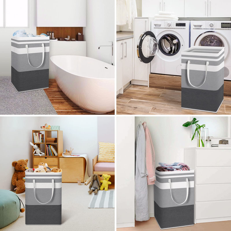 Laundry Basket with Handles, 28.15" H x 15.94" W x 12.01" D, 3