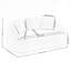 Causeuse incurvée moderne avec dossier incurvé et dossier amélioré, canapé en chenille 2 places pour espaces de vie minimalistes-953891272