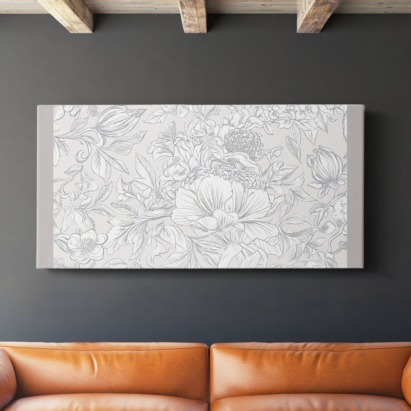 Abstrait, série LVII, toile tendue avec châssis, prête à être accrochée, H 16 po x l 32 po