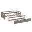 Lit de jour extensible avec couchette, lit de jour en bois avec couchette-531813445
