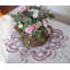 Napperon mauve rose en jacquard et queue de paon, napperon (14 po2)