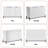 Modern White High Gloss 3-Door Cabinet -Buffet Sideboard With Powder Coated Metal Feet-1926186329