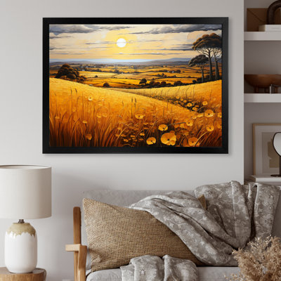 Countryside Rustling Wheat Field III - Landscapes Wall Art Living Room
