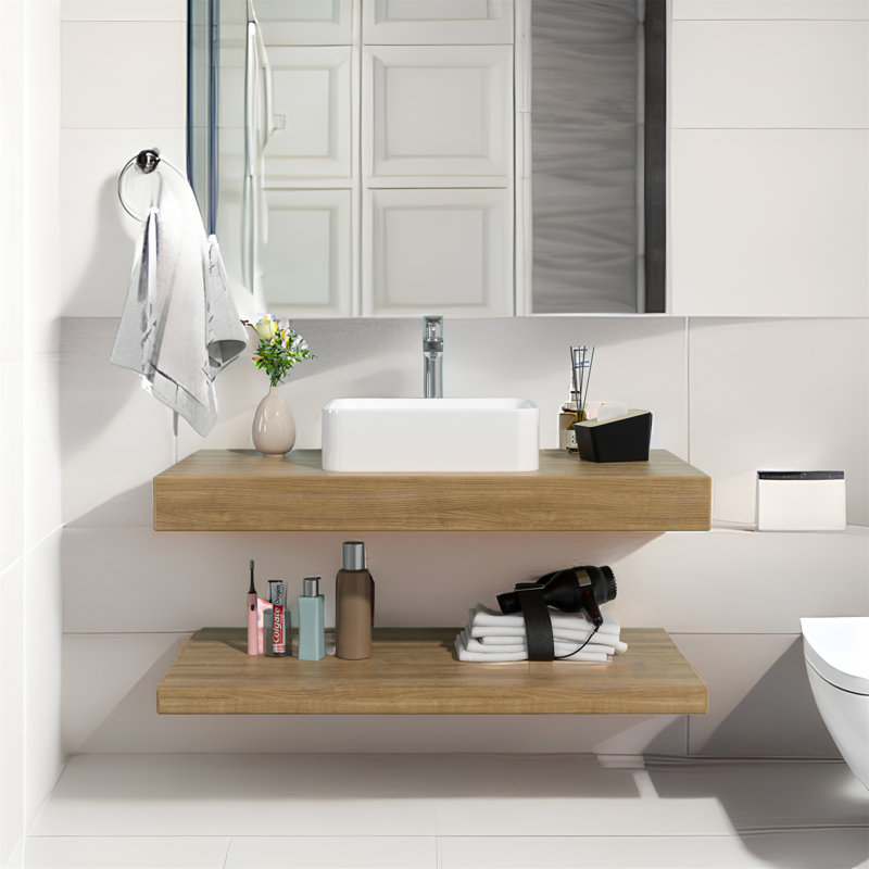MONSFEST 15'' Ceramic Rectangular Bathroom Sink