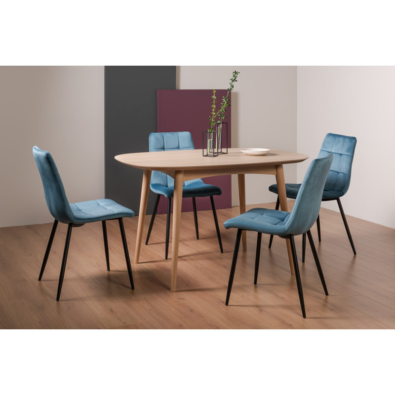 Myres 4 - Person Dining Set, Petrol Blue