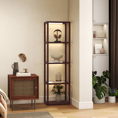 157cm Veneered LED Column Floor Lamp