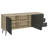Leda 70.35" Wide 3 - Drawer Sideboard in Gray and Antique Pine