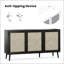 Buffet en rotin avec 3 portes, grand rangement pour cuisine moderne et vestibule-539820467-539820466