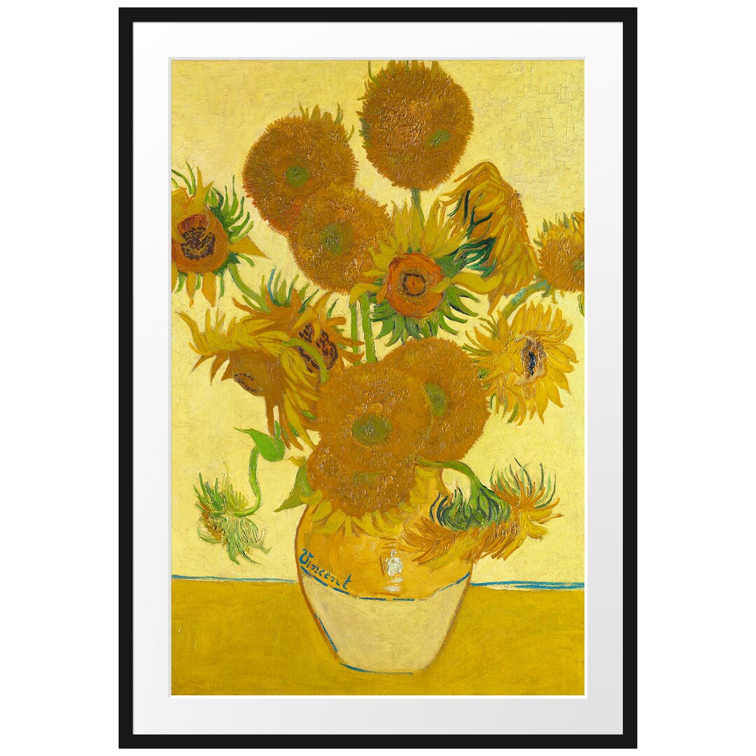 Gerahmter Kunstdruck Sunflowers I von Vincent Van Gogh