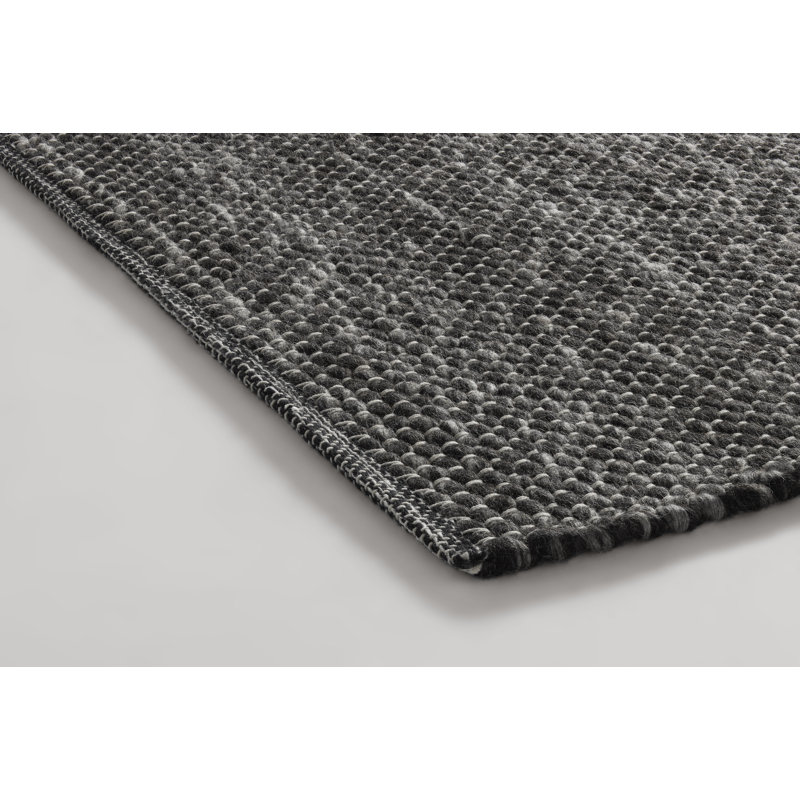 Sinder Wool Area Rug in Charcoal, Rectangle 9' x 12'