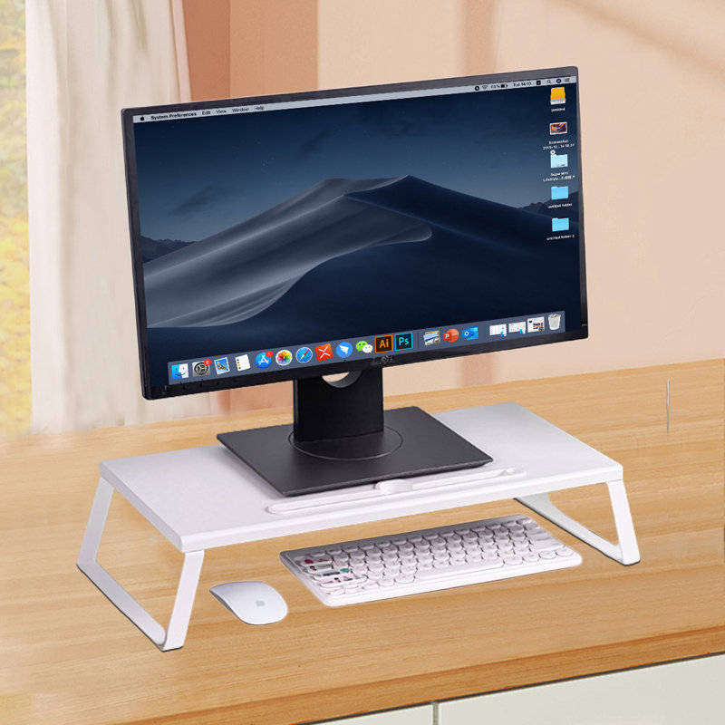 Desktop Monitor Bracket, Blanc