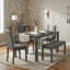 Ensemble de table de salle à manger 6 pièces Farmhouse avec banc et 4 chaises, table en bois rustique pour 6 po-327005256