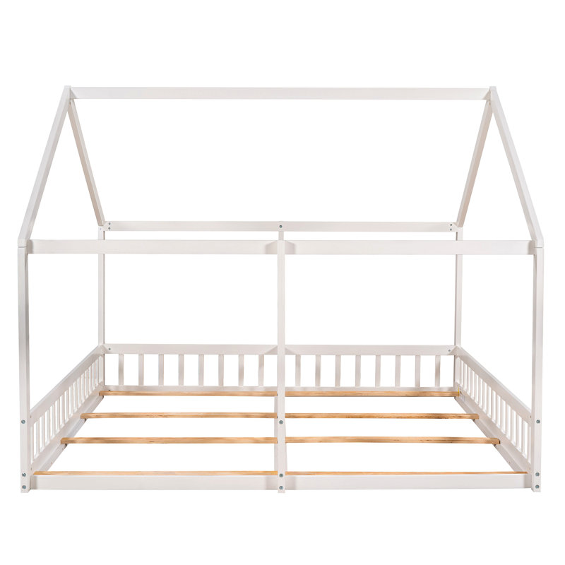 Lit plateforme simple, deux lits partagés, Blanc