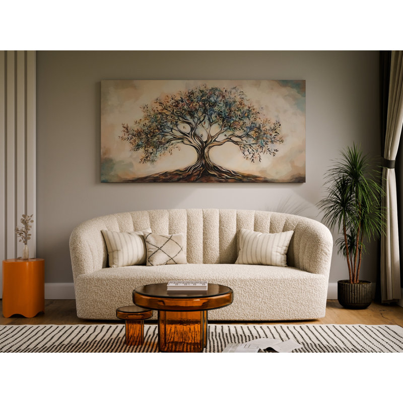 Arbre de vie - Toile tendue prête à accrocher, H 20 po x l 40 po x P 1,5 po