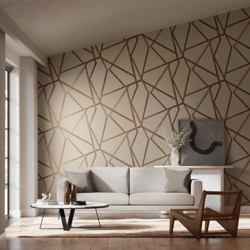 Sumi 10.05m x 68.6cm Wallpaper Roll, Hessian/Copper