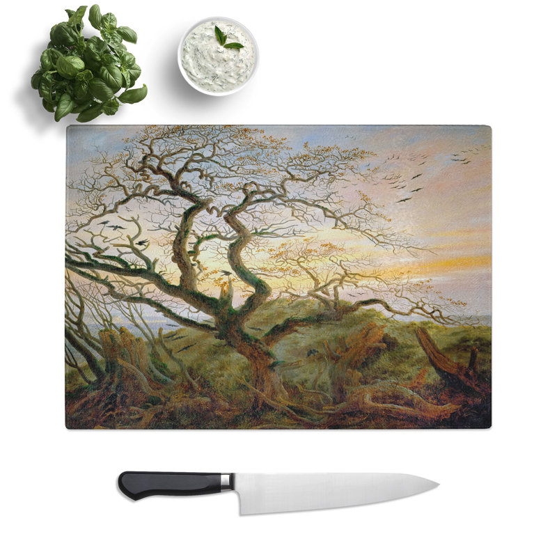 The Tree of Crows by Caspar David Friedrich Chopping Board, 0.4cm H x 20cm W x 28.5cm L