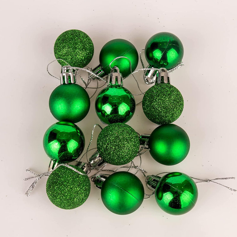 Polyvinyl Chloride (PVC) Bauble, 3cm H x 3cm W x 3cm D, Green