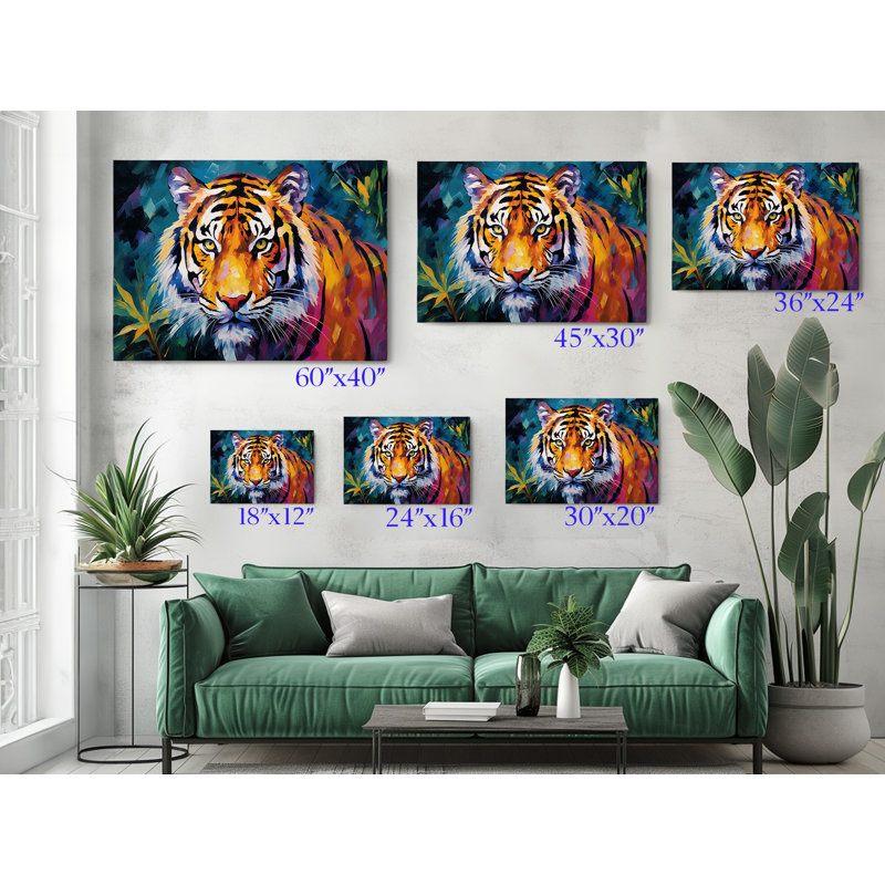 Reproduction de peinture à l'huile d'un tigre, art mural moderne pour la maison et le bureau, reproduction de peinture