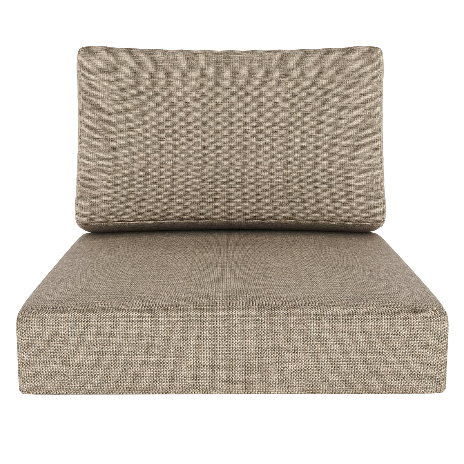 Amala Sunbrella® Seat and Back Cushion, Sunbrella® Cast Shale Plainweave, 28.5" W x 28.5" D