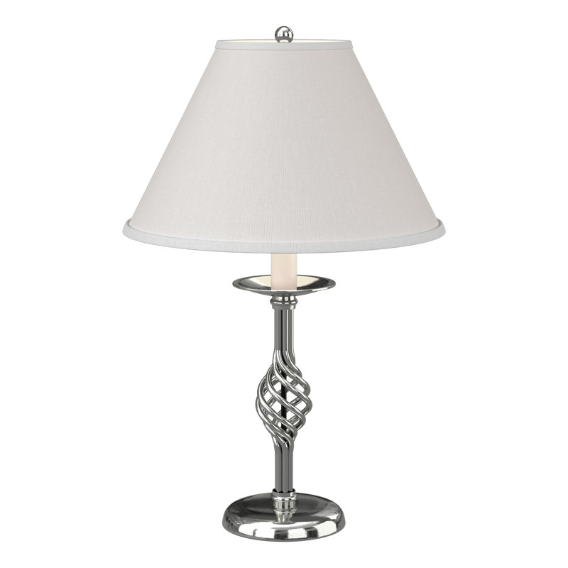 Twist Basket 25.5" Table Lamp, Sterling