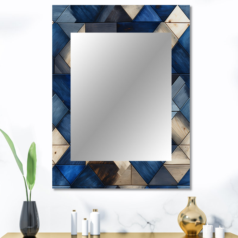 Zanzibar - Blue Wall Mirror Decor, 40 po x 30 po
