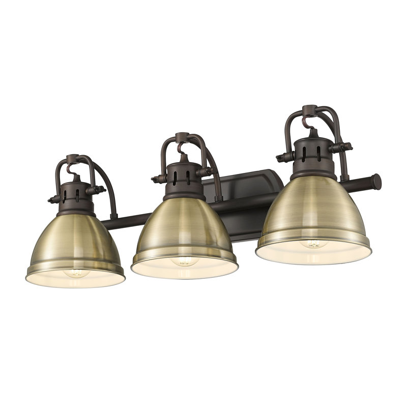 Iftimie 3-Light Bath Vanity, Gold, Rubbed Bronze