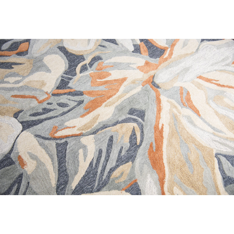Tapis beige touffeté à la main Gomes, Rectangle 5 pi x 8 pi