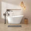 Baignoire autoportante 59 po en acrylique, baignoire autoportante moderne 59 po