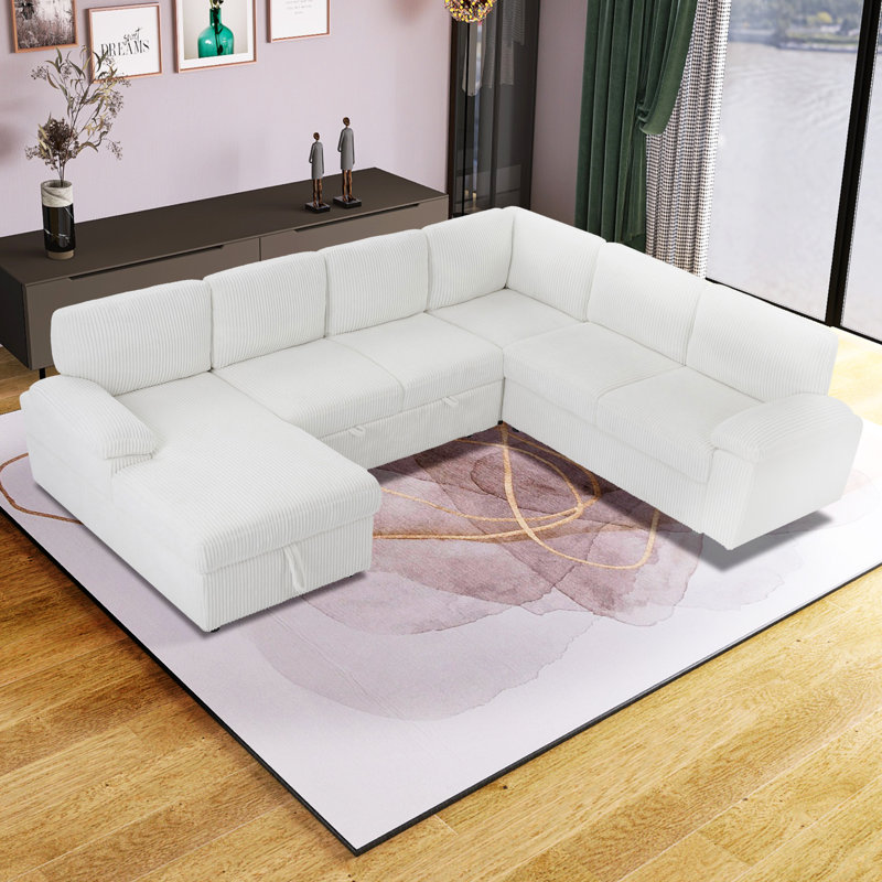 Canapé modulaire rembourré 4 pièces Ragle, Accoudoir à gauche (vu de face)