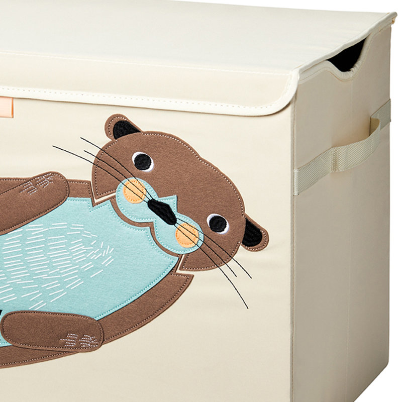 3 Sprouts - Boîte de rangement pour coffre à jouets pour enfants, loutre