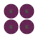 Asscher Vegan Leather Round Pebble Placemat