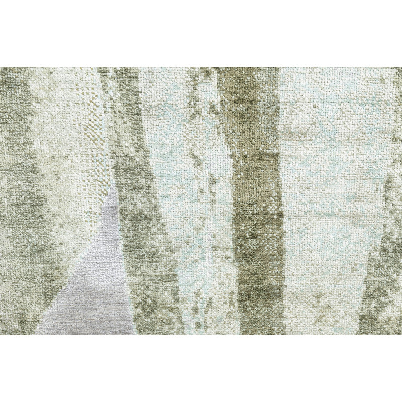 Hand Knotted Area Rug in Multi, Rectangle 5' x 8'