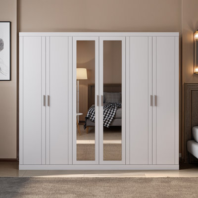6 Door Wardrobe With Mirror