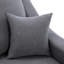 Canapé-lit modulaire U_style Upholstery avec rangement, coussins et tissu en lin gris