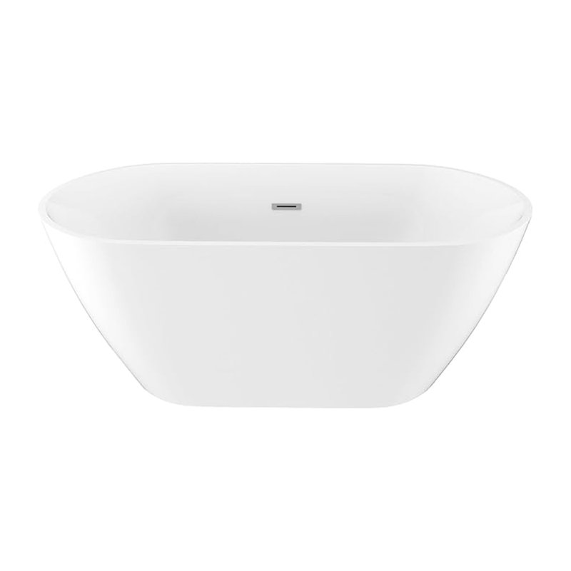 59" Freestanding Soaking Acrylic Bathtub