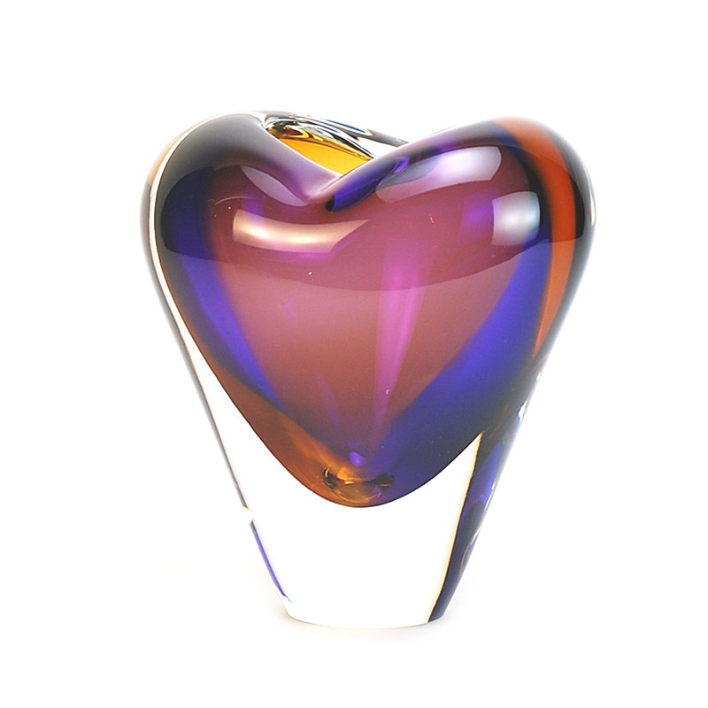 Vase en cristal de Murore, Topaze / améthyste