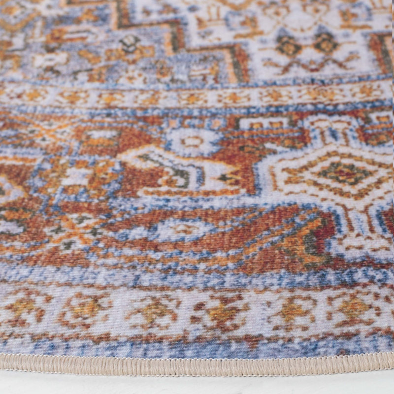 Ziebarth 166 M/W S/R Area Rug In Beige / Rust, Rectangle 3' x 5'