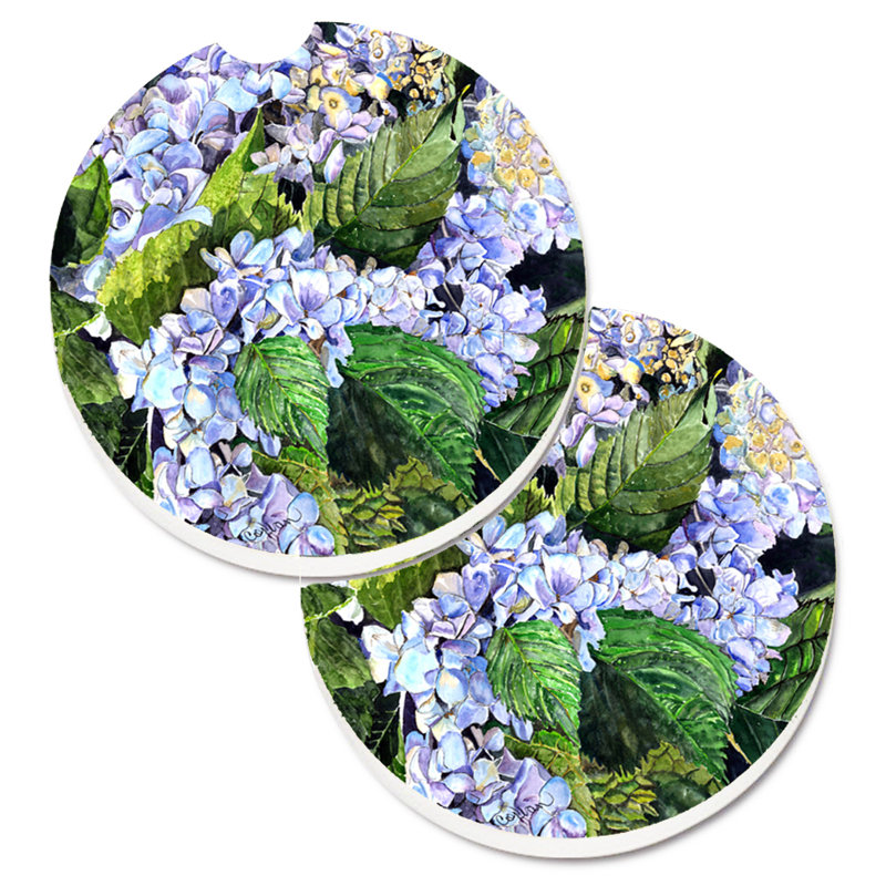 Sous-verre hortensia voiture