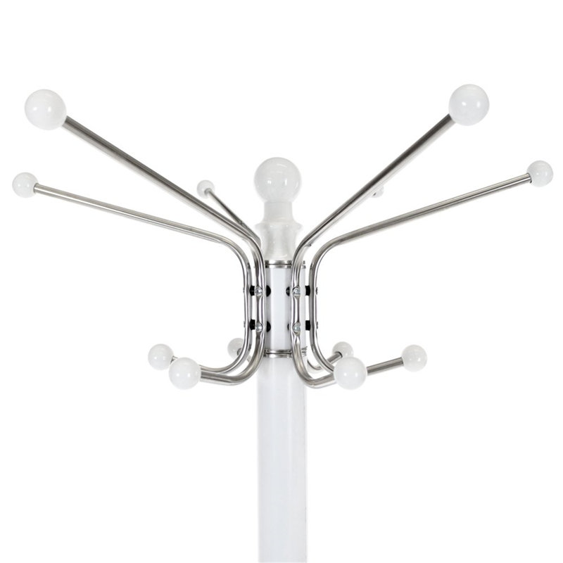 Haig Metal Coat Rack, White