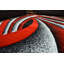 Tapis rouge / gris Stinson