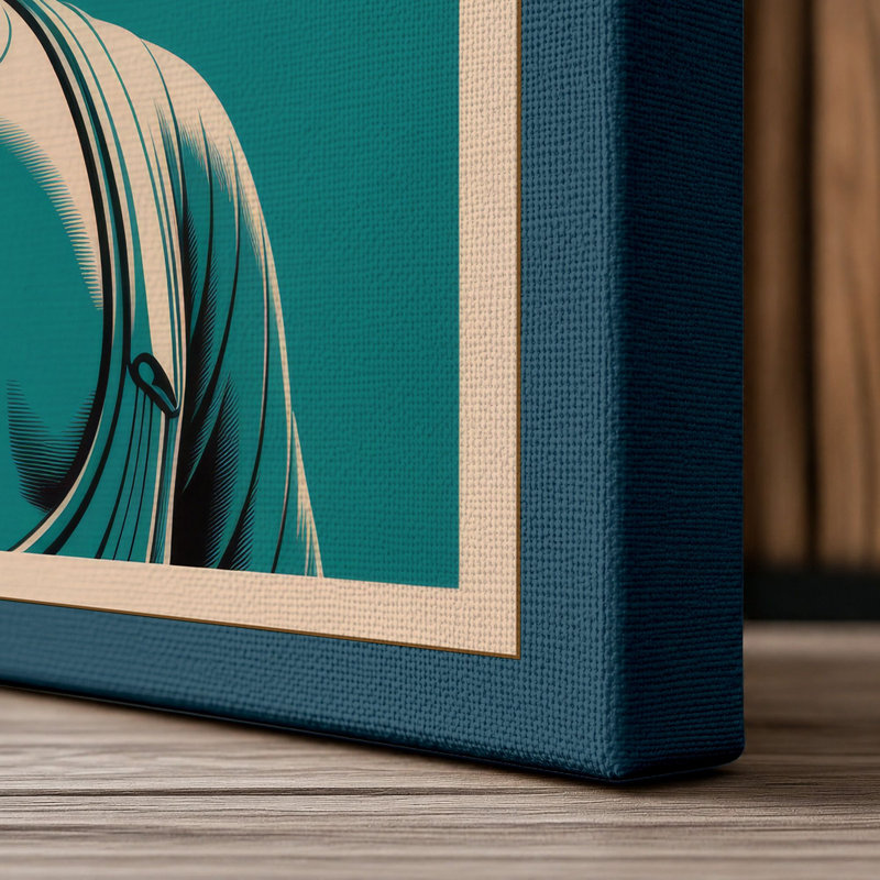 Print, 24x16 - 61.0 x 40.6 cm, Teal Border