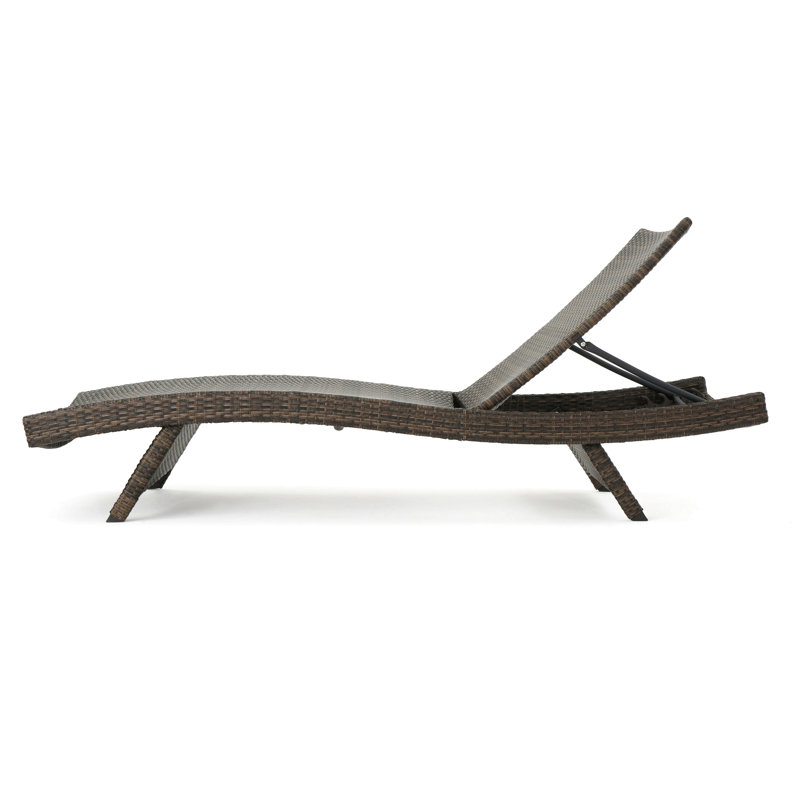 Ensemble de 2 chaises longues en osier Salem PE, Moka