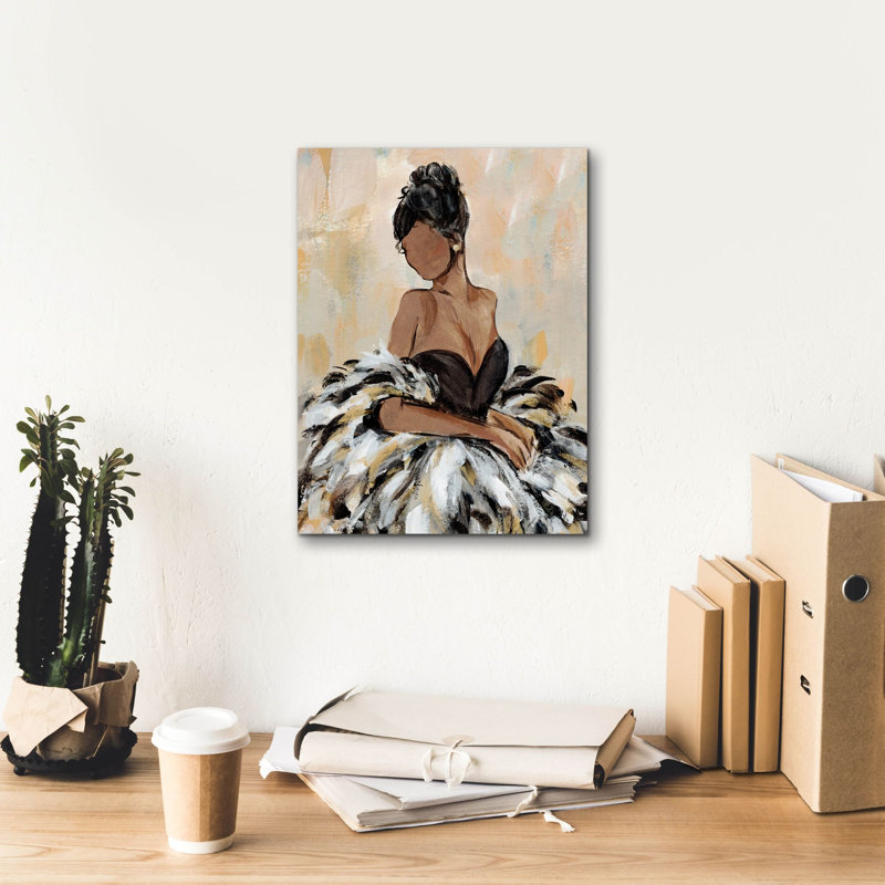 Toile épique Graffiti «Ball Gown Frills 3» par Annie Warren, art mural 12 po x 16 po, H 16 po x l 12 po