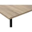 Table basse rectangulaire moderne en stratifié taupe, L 40 po, pour le salon, base en métal noir, table d'appoint rectangulaire de L 40 po, avec pieds