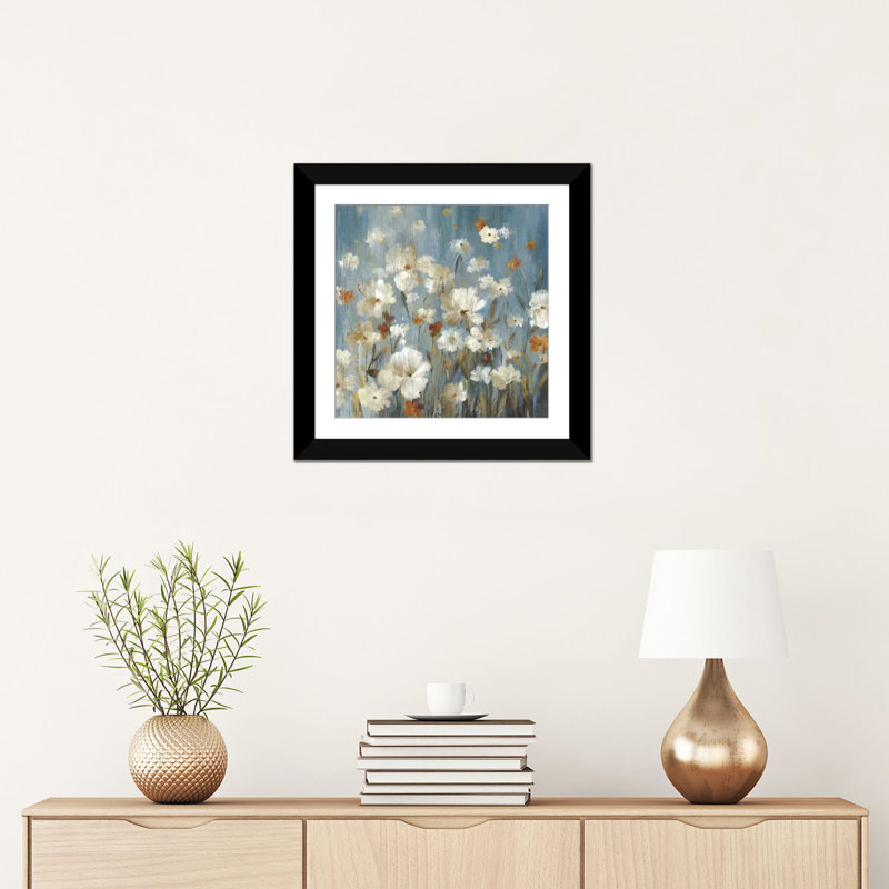 " Sweet Escape " by Allison Pearce, 16" H x 16" W x 1" D, Black Framed Fine Art Paper, White
