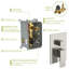 Douche de plafond en nickel brossé: pomme de pluie de 16 po, bec cascade, douchette avec inverseur requise Douche de montage: nickel, buse de baignoire-124566211