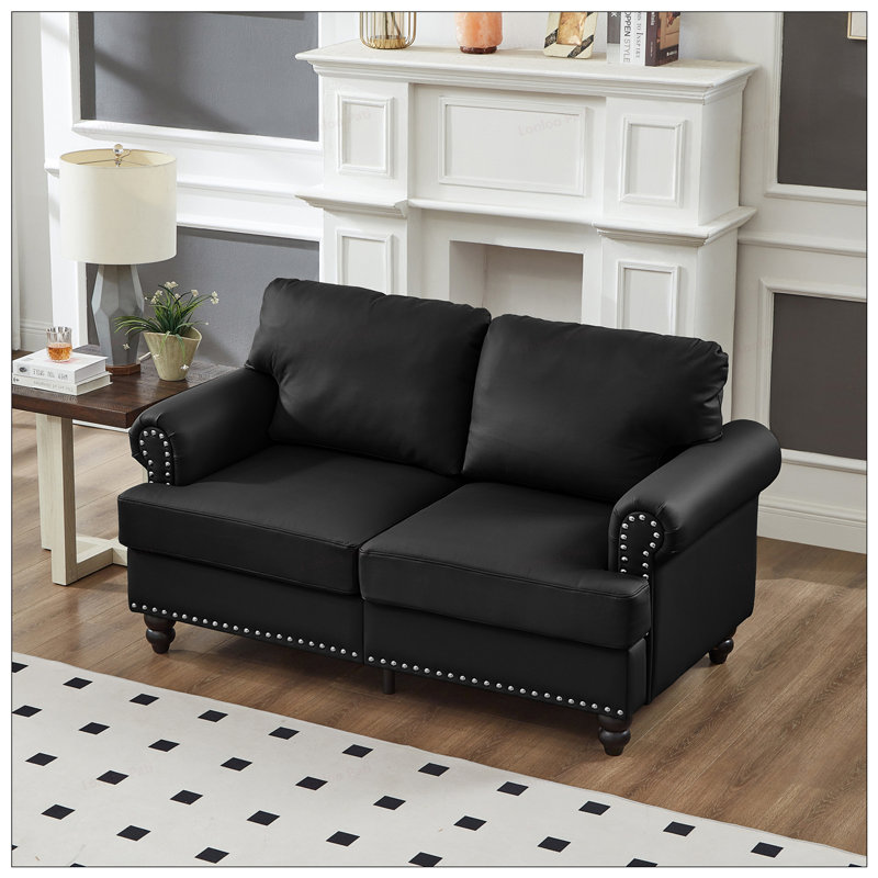Causeuse classique 2 places en cuir