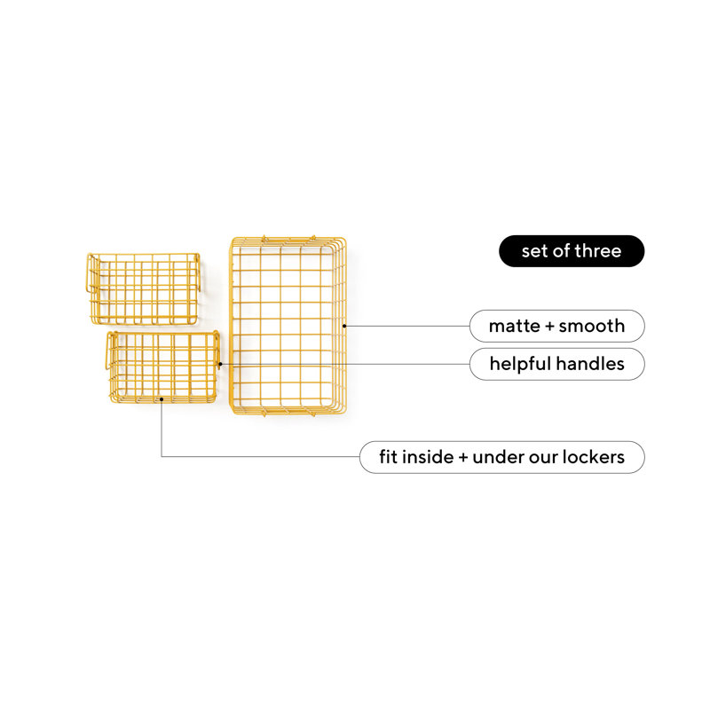 Organize + Display Box Set, Mustard