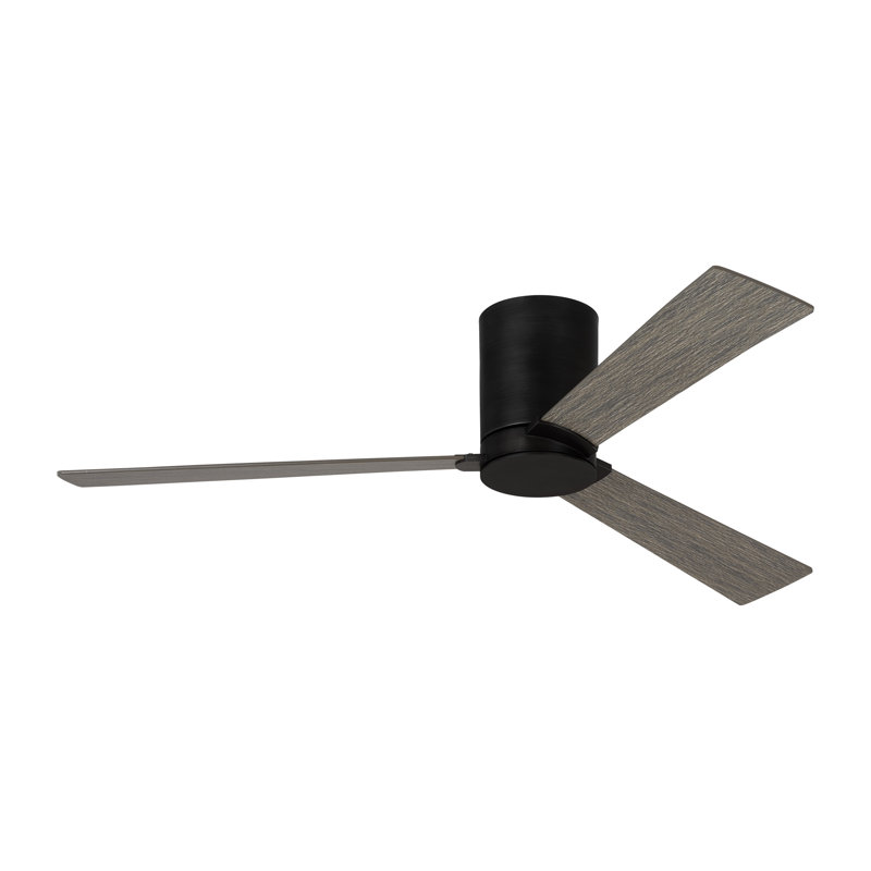 Rozzen Ceiling Fan, 9.3" H x 44" W, Light Gray Weathered Oak, Aged Pewter